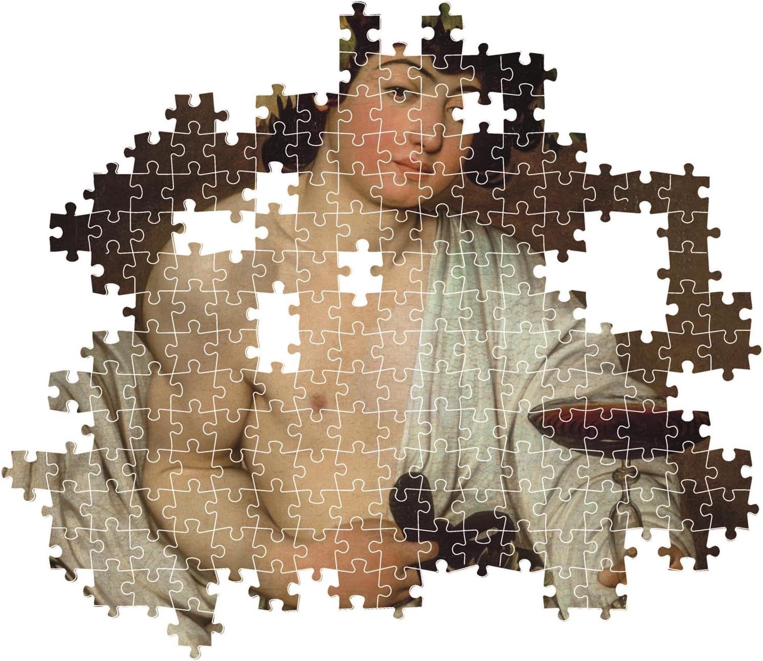Clementoni Jigsaw Puzzle 1000 Pieces Museum Collection Caravaggio Bacchus, Puzzle for Adults 14-99 Years, Compact Box, Made in Italy, 39977