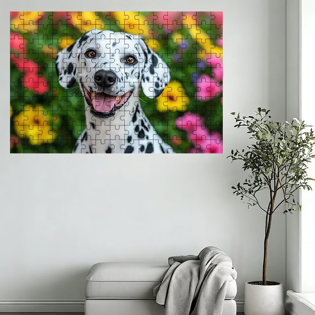 Puzzle 3000 elementów psa, puzzle kwiatowe dla dorosłych, klasyczne puzzle gry edukacyjne do aktywności rodzinnej, najwyższej jakości drewniane puzzle z pudełkiem na prezent dla mężczyzny, prezent dla
