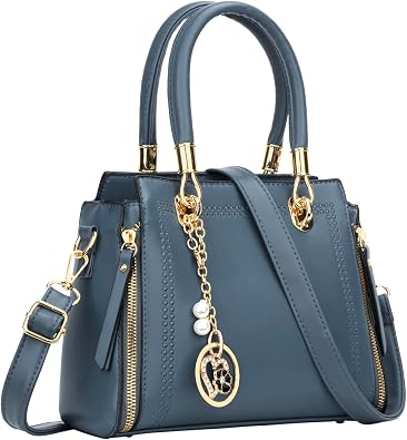 KKXIU Stylish Women Satchel Purses and Handbags Vegan Leather Top Handle Shoulder Crossbody Bag