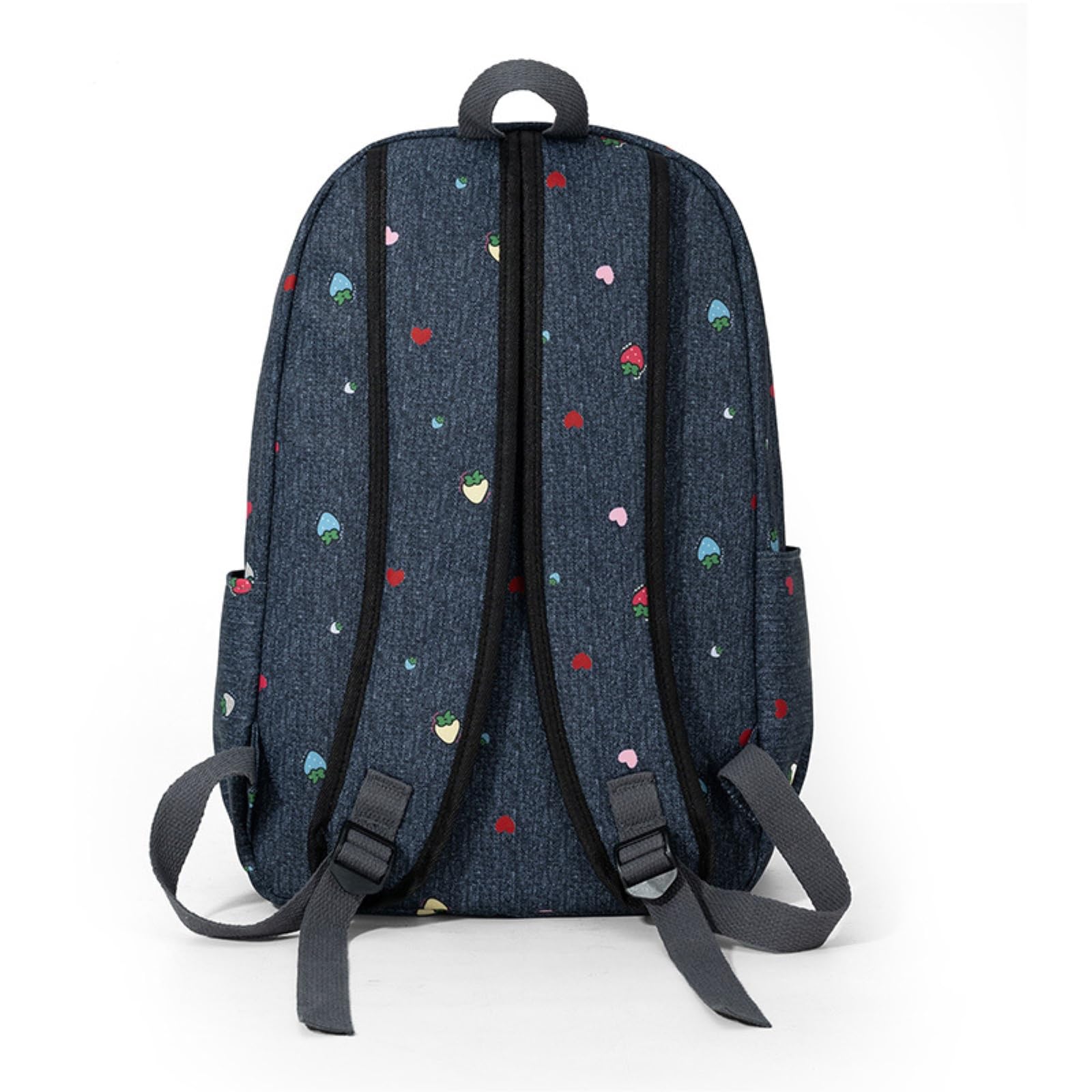 Zaino da Viaggio 3 in 1 di Stampa Fragola Set Scuola con Sacchetto A Pranzo E Borsa Matita per Ragazze Adolescenti