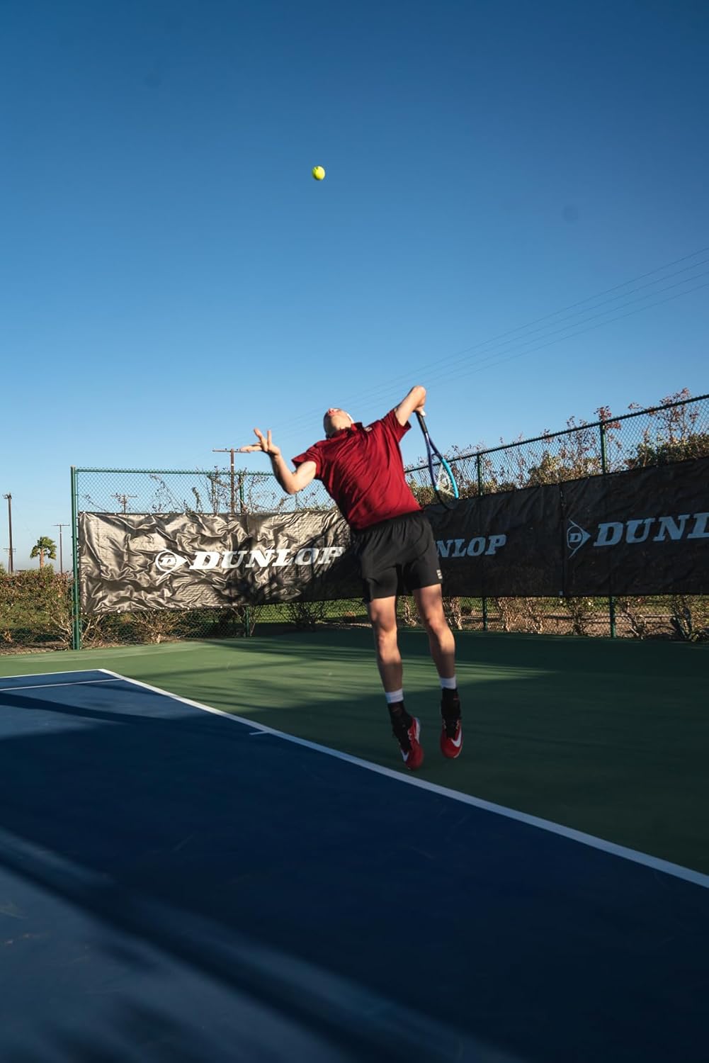 Dunlop Sports FX 500 PRE-Strung Junior Tennis Racket, Blue/Black V26
