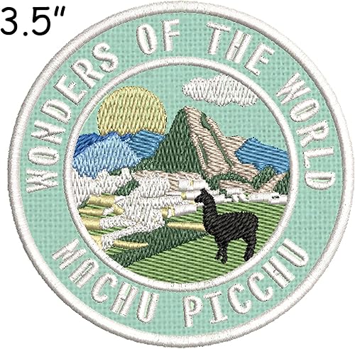 Miniatura 2 de Machu Picchu Patch 3.5" Embroidered DIY Iron-onSew-on Decorative Embroidery Applique Clothing Vest Jacket Premium Stitching Vacation Travel Souvenir
