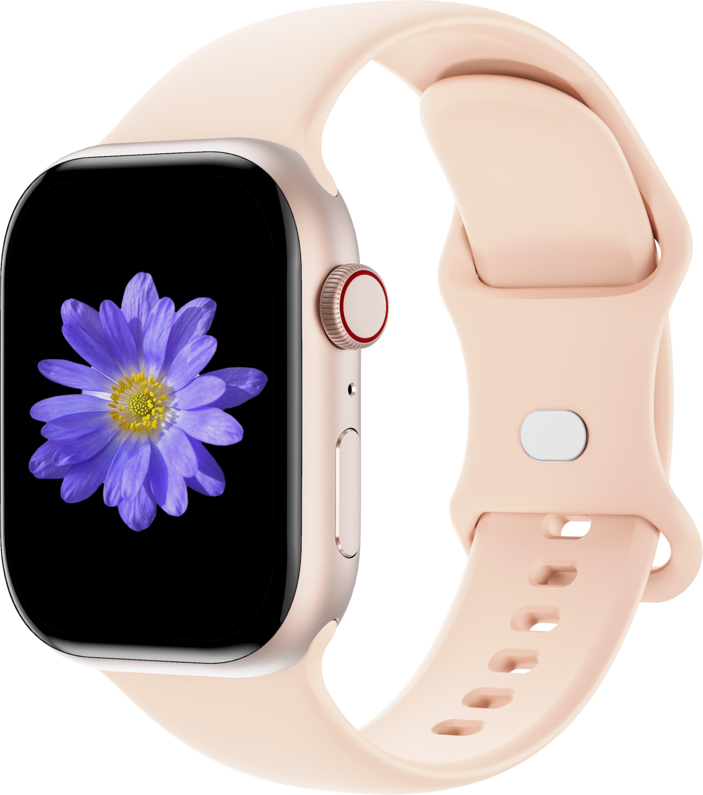 Sport Bands Compatible with Apple Watch 42mm 44mm 45mm 46mm 41mm 38mm 40mm 49mm for Women Men, Soft Silicone Strap for iWatch Wristband Series Ultra SE 11 10 9 8 7 6 5 4 3 2 1