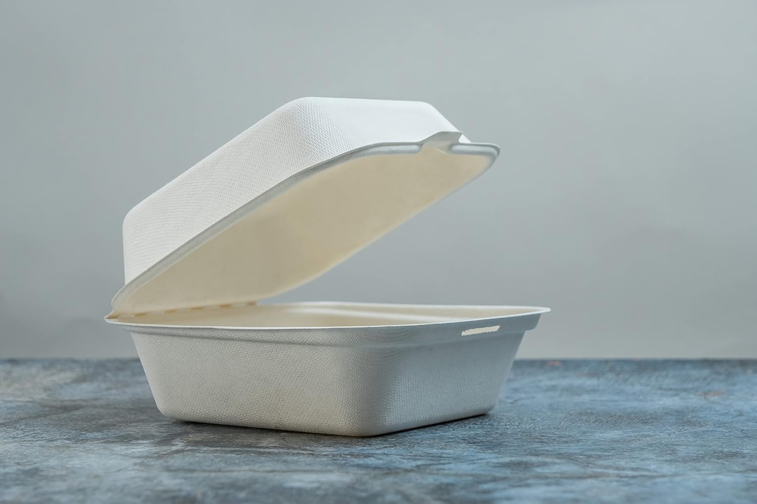 100 Count Green Wave 6"x6"x3" Clamshell Take Out Food Containers | Disposable Burger Box |100% Compostable To Go Containers | Hinged Disposable food container with lids | Eco Friendly Product.: Industrial & Scientific