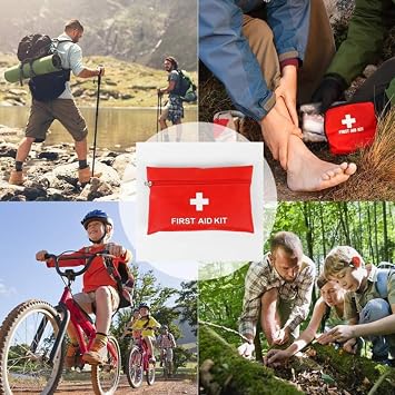 Mini First Aid Kit 6 Pieces Waterproof Medicine Storage Bag Portable Travel First Aid Compact Medical Emergency Survival Kit for Home Office Emergency Travel