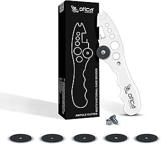 OTICA Ampoule Cutter for Doctors Nurse, Glass Bottle Cap Remover Cutter Ampule Breaker for Hospital and Clinic (White)