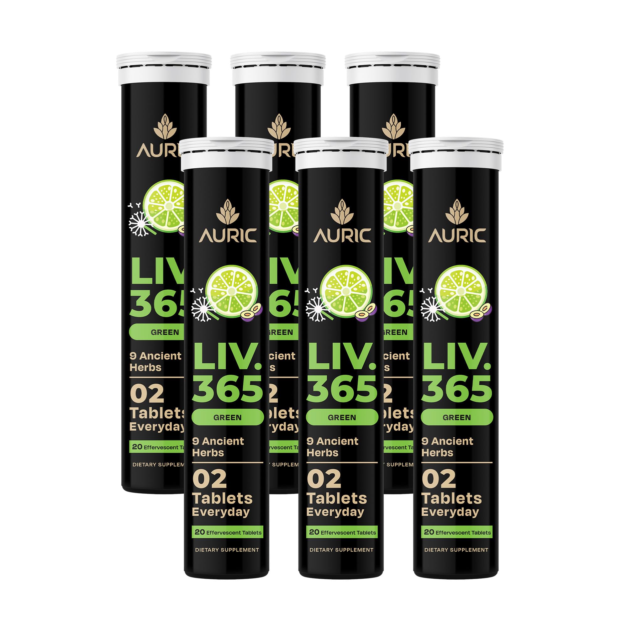 Auric Liv 365 Green Effervescent Tablets - glandular extracts | Mubboo