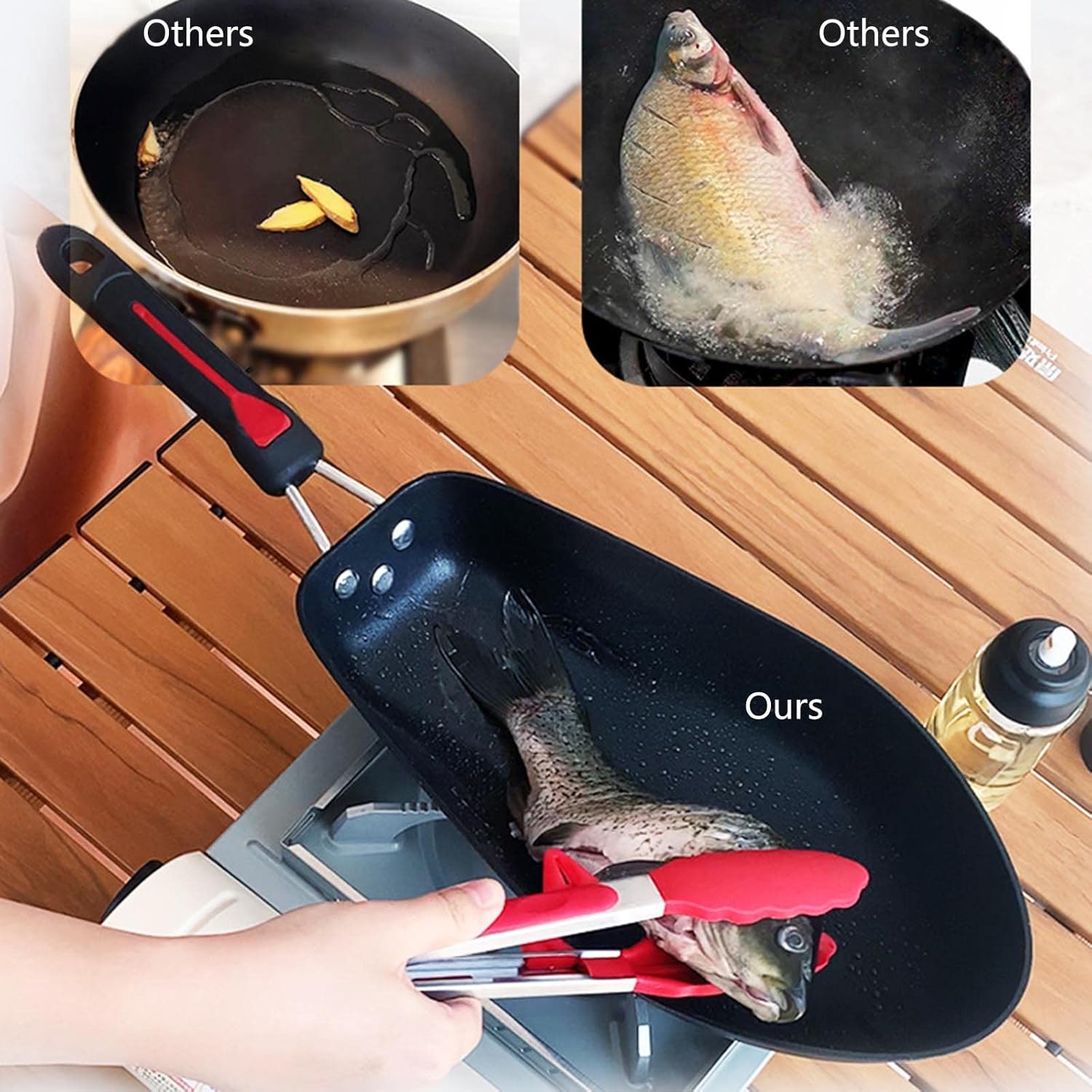 Frying Pans Fish Shaped Steak Pans Omelets Pans Pans Aluminum Alloy for Induction Stove
