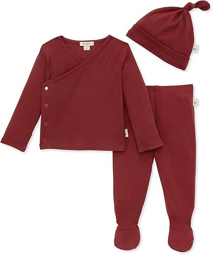 Burt's Bees Baby unisex-baby Take Me Home Set, 3-piece Top, Pant, & Hat Bundle, 100% Organic Cotton