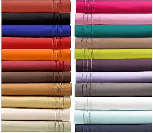 Miniatura 2 de Elegant Comfort - Elegante juego de sábanas de lujo de 1500 hilos, egipcio, de tres líneas bordadas, suaves, de calidad prémium, 4 piezas,