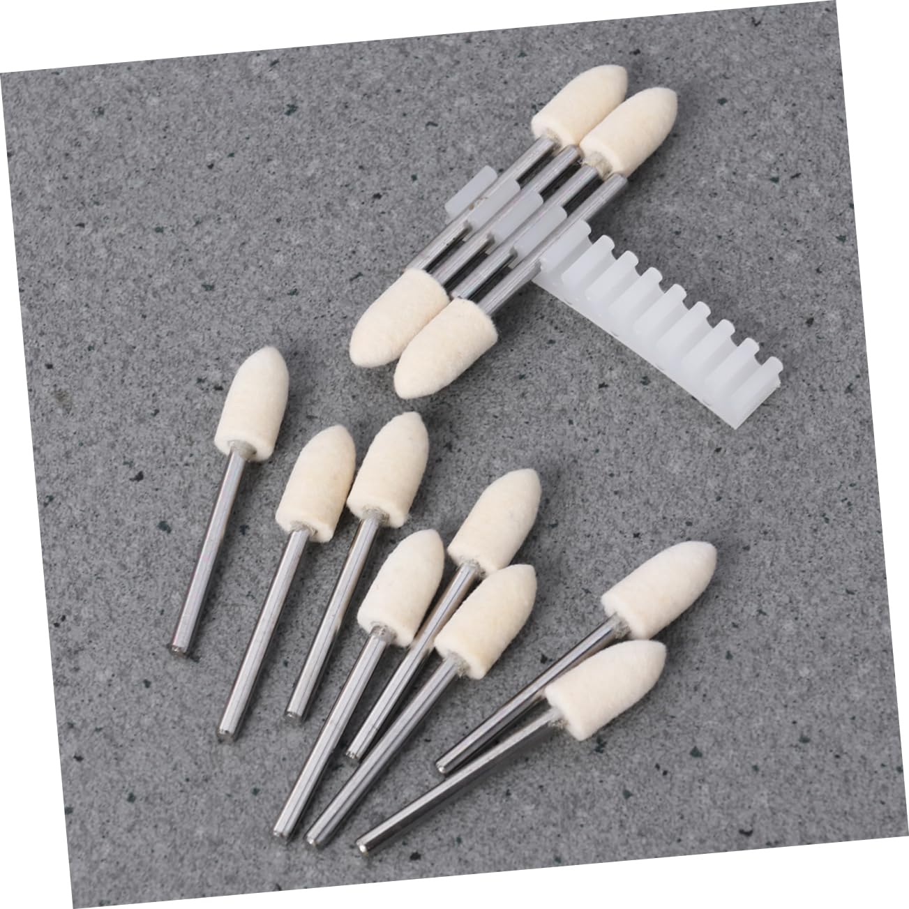GLEAVI 12pcs Automotive Sanding Tool Conical Felt Point Grinding Tool Mandrel Mount for Lathe Turning