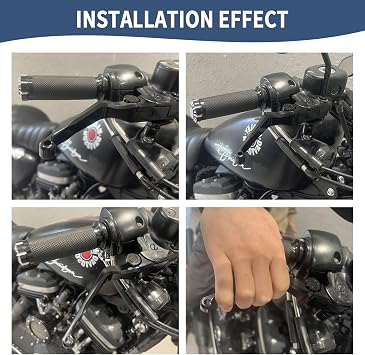 Motorcycle Levers Brake Clutch Handle Lever Adjustable Fit for Harley 1996-2007 Touring Road King Electra Glide Road Glide Street Glide 96-03 Sportster XL 96-17 Dyna Softail (Short, Chrome)