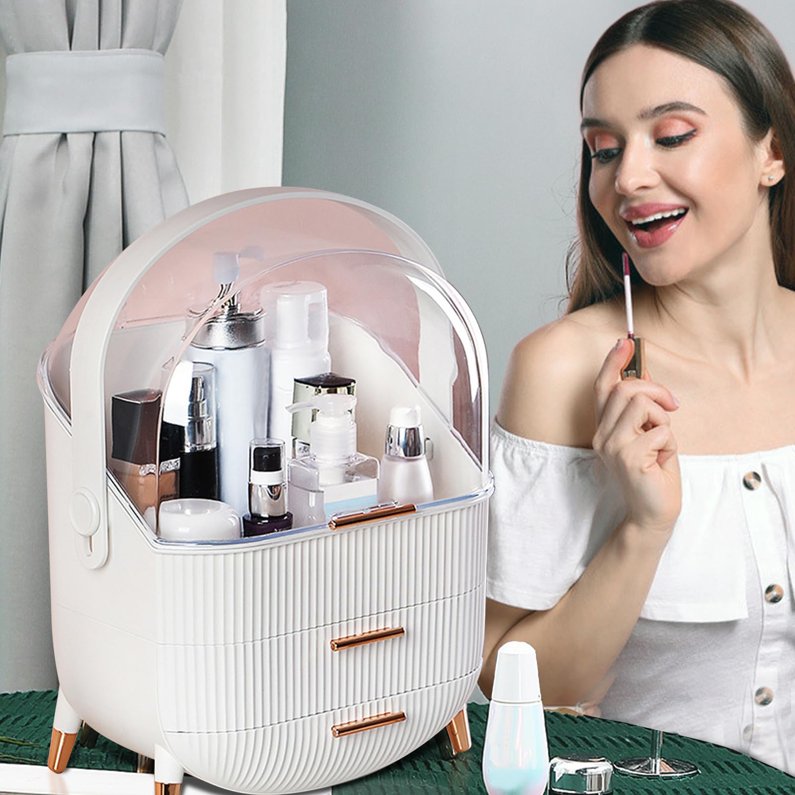 Organizador del Maquillaje, Cajas de Almacenamiento de Maquillaje, Organizador de joyería multifunción para Maquillaje, Cosméticos Joyería Organizador