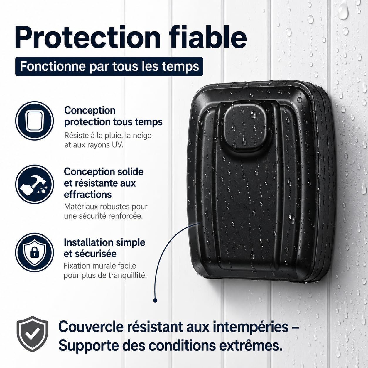 LDS® Boite à Clefs Sécurisée Extérieure – Approuvée par la Police – Coffre à Clés Étanche avec Code Réinitialisable à 12 Chiffres – Grand Rangement pour Clés de Rechange – Idéale pour Maison, V3