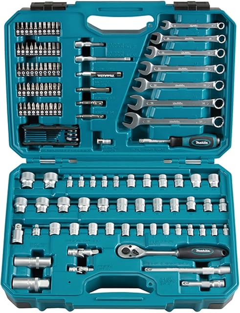 Makita E-06616 Zestaw Narzędzi, Niebieski/Czarny, 120 Elementów