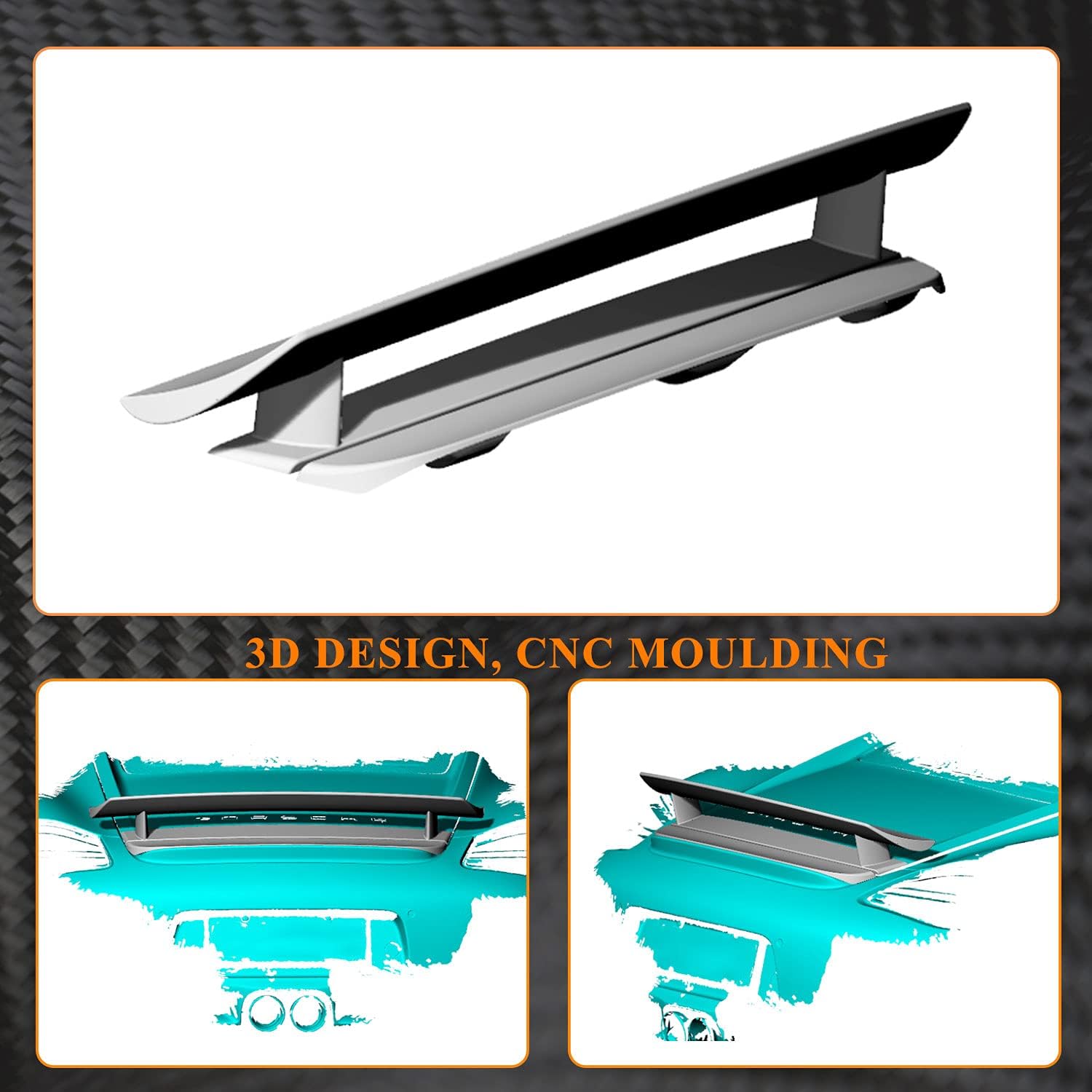 Real Carbon Fiber Trunk Spoiler Fits for Porsche 987 Cayman Base S Coupe 2-Door 2005-2012 Auto Car Rear Boot Lid Highkick Spoiler Wing Lip