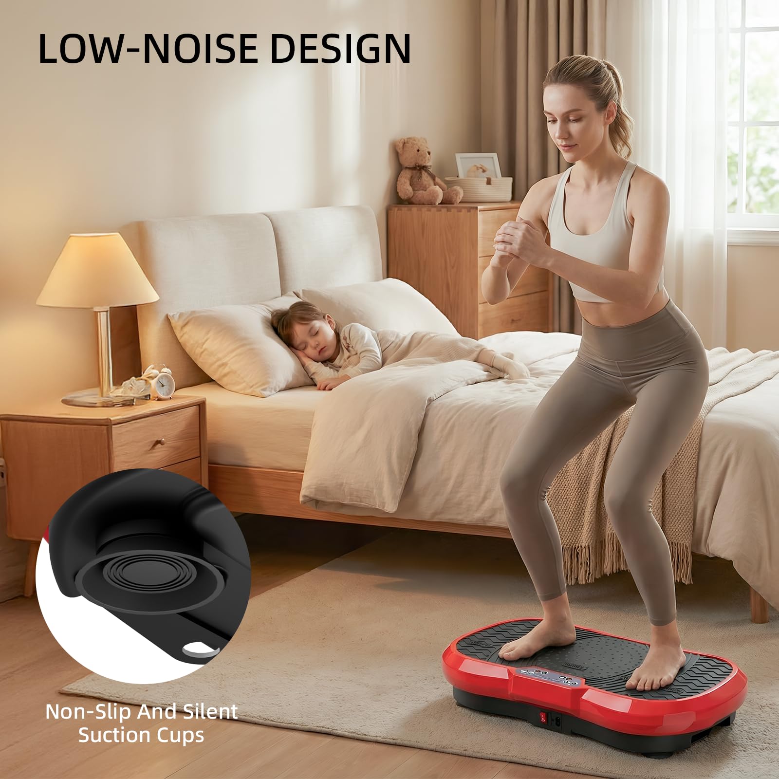 TLGREEN Vibrationsplatte Groß mit Leiser 200W-motoren, L/ XL Rüttelplatte Sport, 120 Stufen und 10 Modi, Fernbedienung, Vibration Plate für Zuhause Ganzkörpertraining Lymphdrainage Muskelaufbau