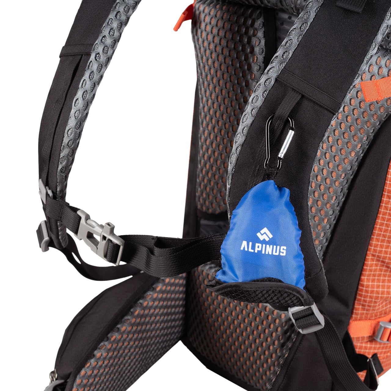 Alpinus - Plecak turystyczny Ampato 30 L, plecak sportowy i outdoorowy, trekkingowy 8 kieszeni, ergonomicznie uformowany, plecaki turystyczne - ceglastoczerwony