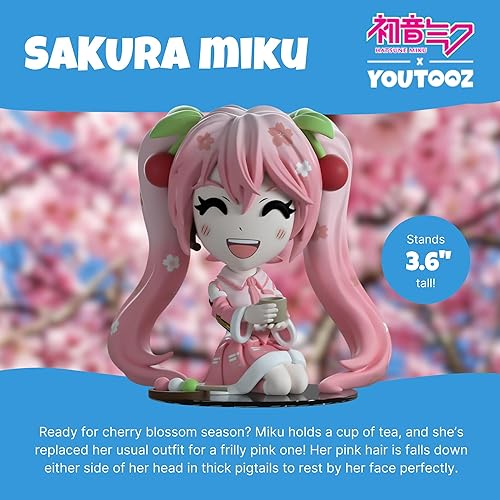 Miniatura 2 de Youtooz - Figura de Sakura Hatsune Miku, figura de vinilo Sakura Miku de 3.6 pulgadas, figura coleccionable de Hatsune Miku, inspirado en el anime
