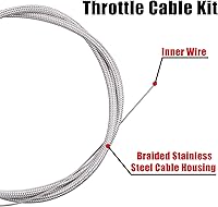 Vista 3 de Kit de cable de acelerador trenzado LS Swap de 36" compatible con motor Chevrolet/Chevy LS1 97-07 de 4.8L 5.3L 5.7L 6.0L