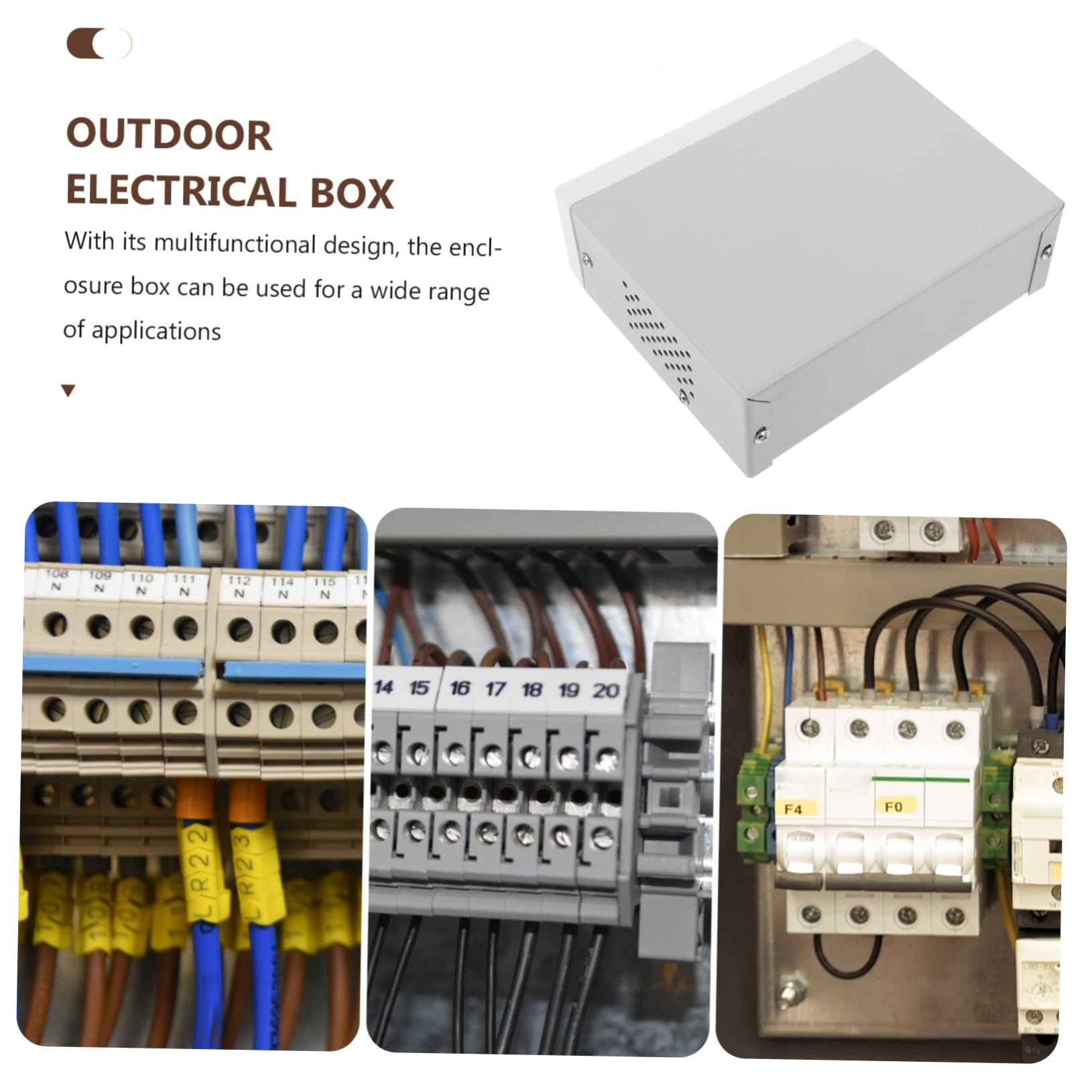 Tofficu Metallprojektgehäuse aus Eisen mit Deckel Kleine Projektbox für Elektronik mit Vertieftem Design Einfache Montage und Nahtlose Integration für Selbstgemacht Elektrogeräte