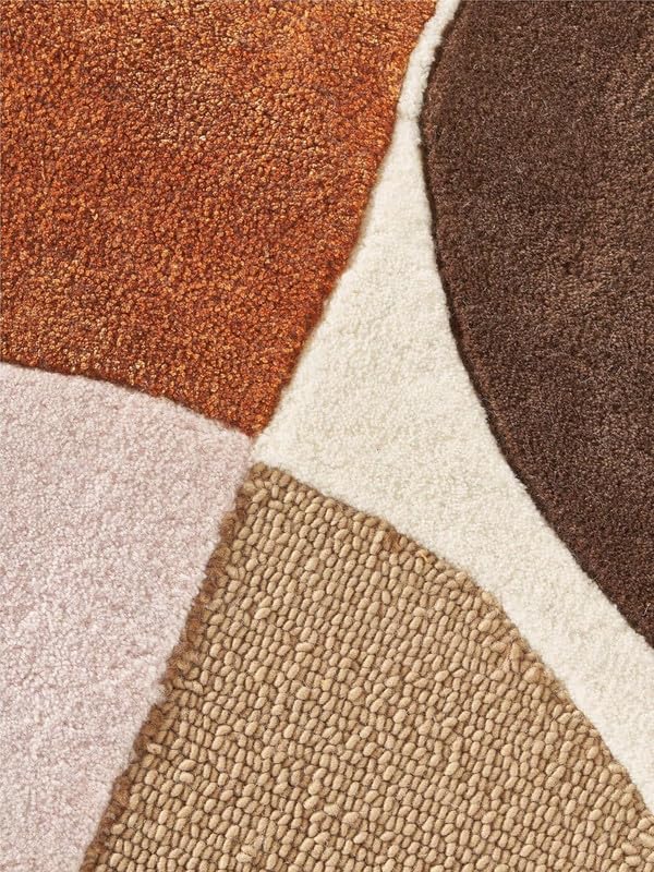 Image of Hand Tufted Modern Design Exported Collection High Low Pattern Wool Carpet for Living Room, Bedroom & Hall (Multicolor, 10 x 14 Feet)