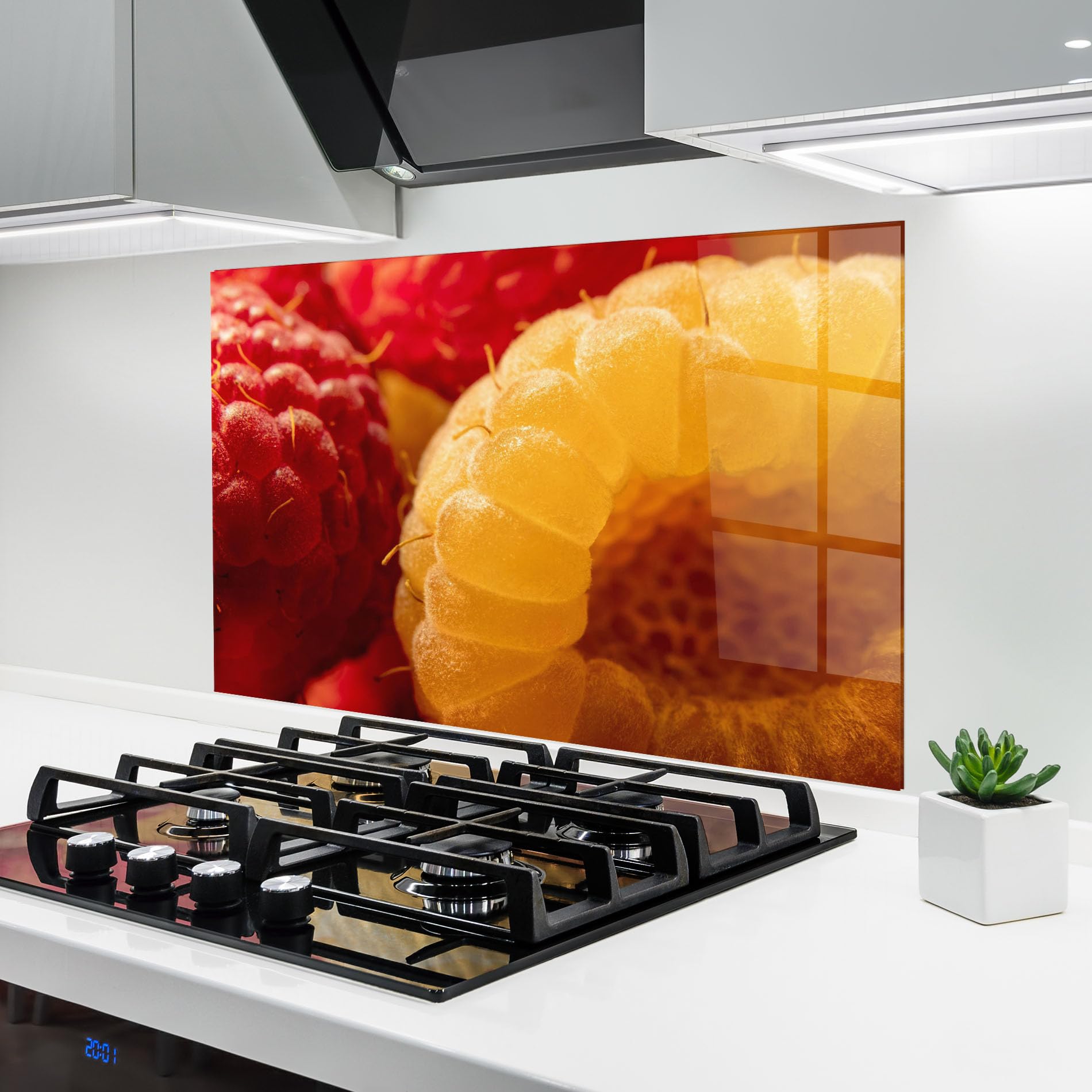 Crédence de cuisine en verre ARTHUB 60x100 cm motif coloré pour mur