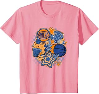 NBA New York Knicks Psychedelic Basketball Collage T-Shirt