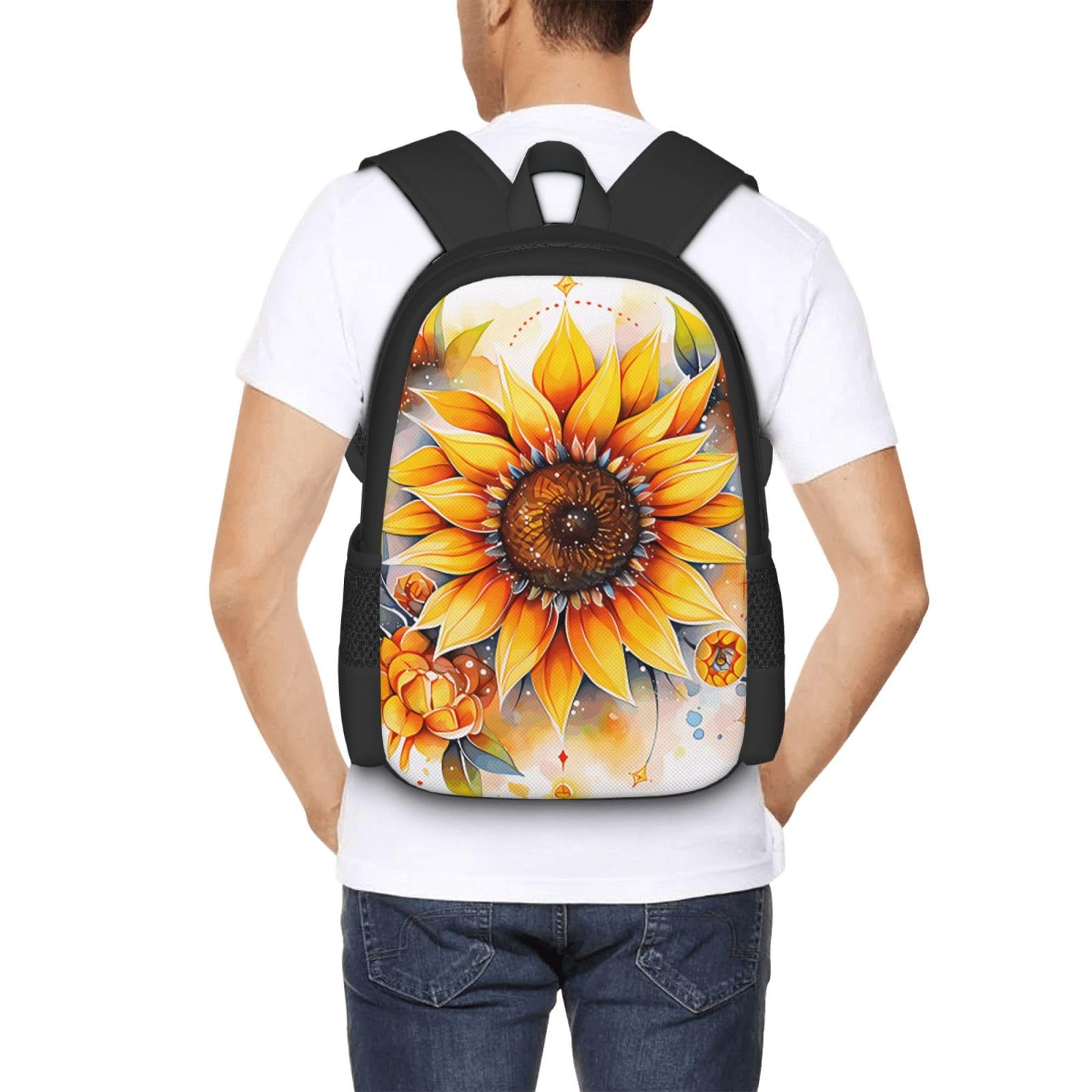 Dolphins Sun Joy Rucksack Unisex 15,6 Zoll Laptop Schwarz Oxford Daypack