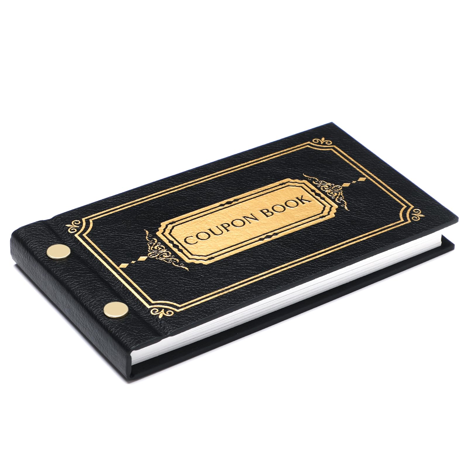JULEASEL Classic Leather Blank Coupon Book, 30 Personalized Vouchers Booklet for Boyfriend Girlfriend | Valentines Day Gifts for Husband, Unique Vday Gifts for Him Her