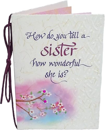 Miniatura 4 de Blue Mountain Arts Tarjeta de hermana - Tarjeta de agradecimiento, tarjeta de vacaciones, tarjeta para cualquier ocasión, con piedras preciosas,