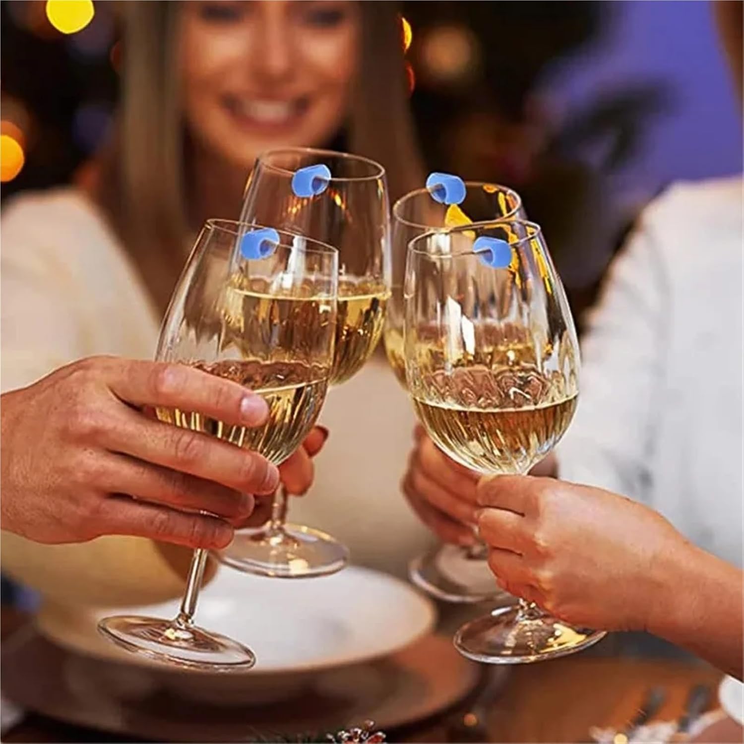 Wine Glass Charms 240Pcs Silicone Wine Glass Marker Juice Champagne Cup Goblet Label Mug Tag Bar Wedding Identification Color Party Tools