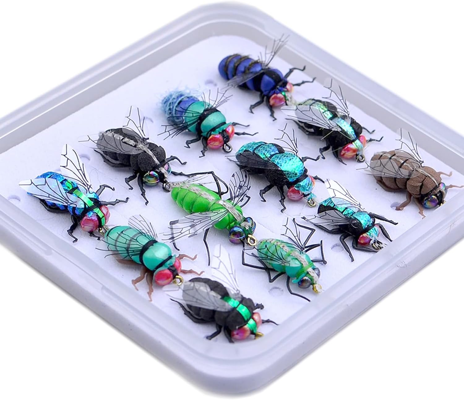 Fly Fishing Flies kit with Fly Box/Nymphs/Dry Fly,Wet Fly/Streamers/Realistic Flies