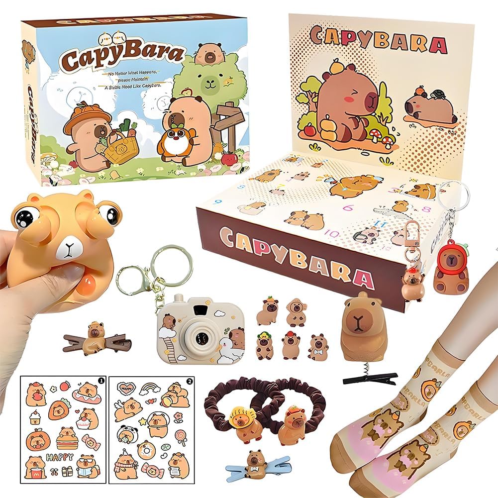 Capybara boîte aveugle 17 cases avec bijoux fille et chaussettes - 8