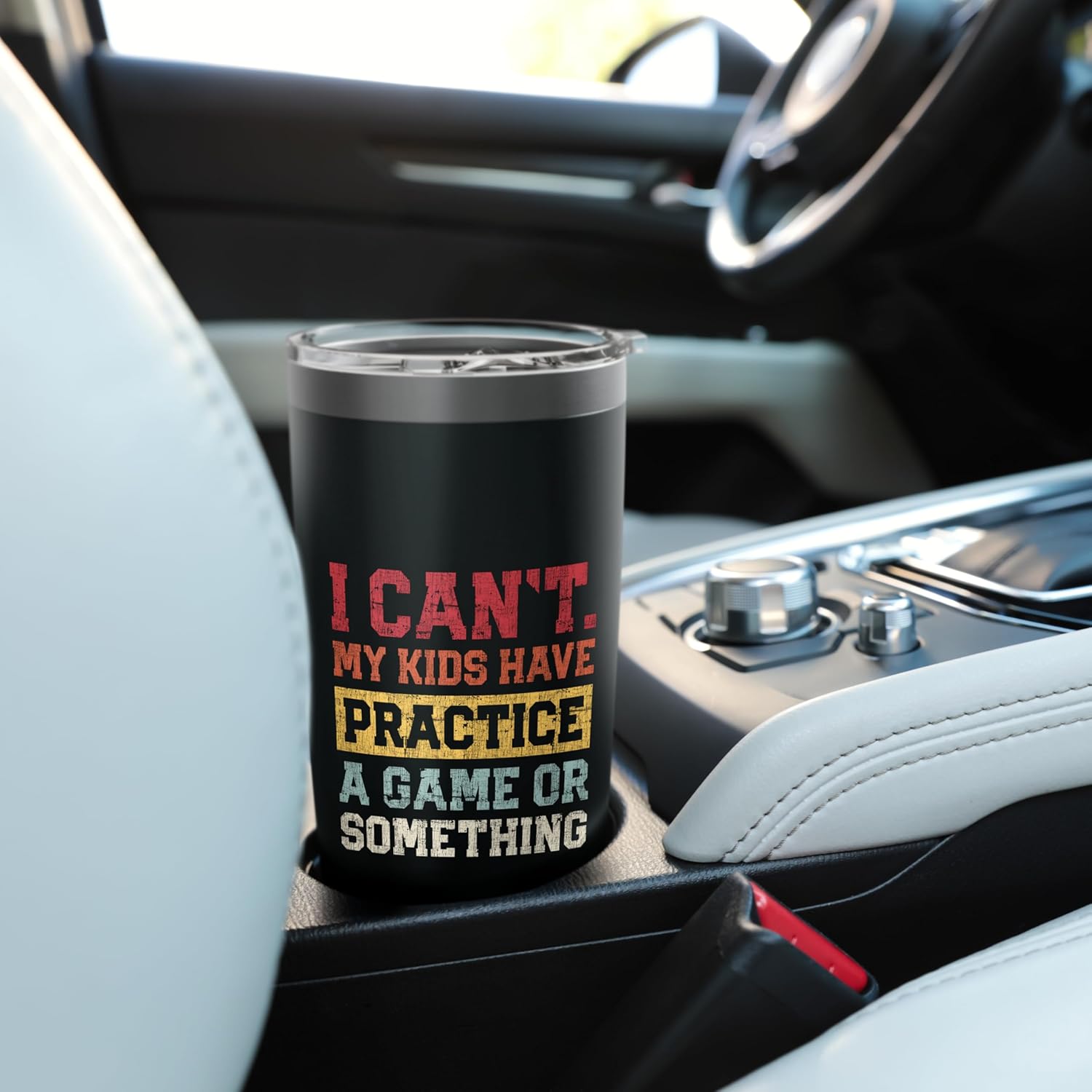 I Cant My Kids Have Practice A Game Or Something Funny Mom Stainless Steel Insulated Tumbler - Image 6
