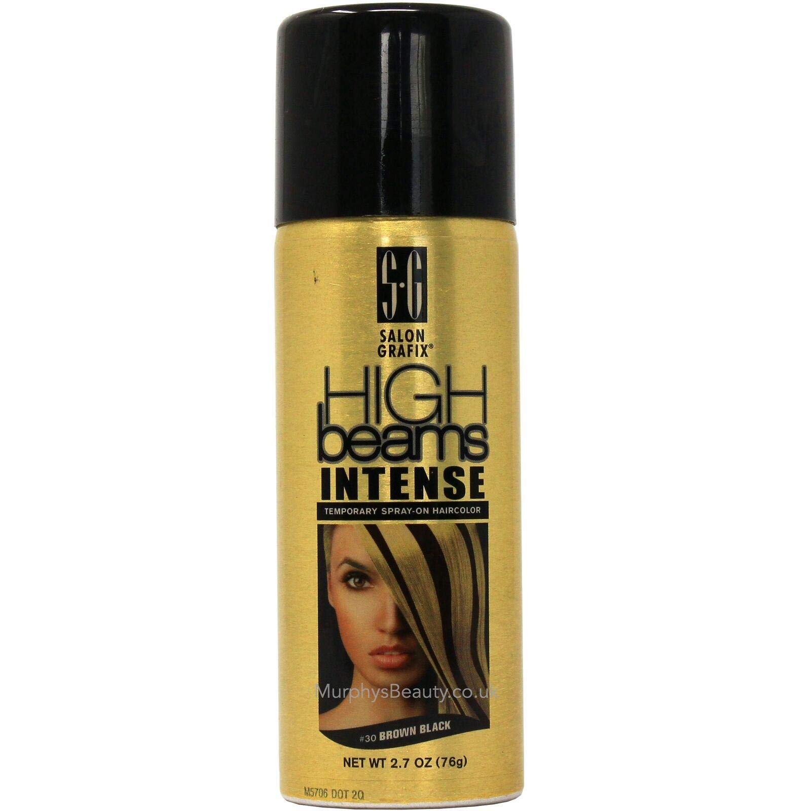 high beams Intense Temporary Spray on Hair Color Brown Black 2.7 Ounce