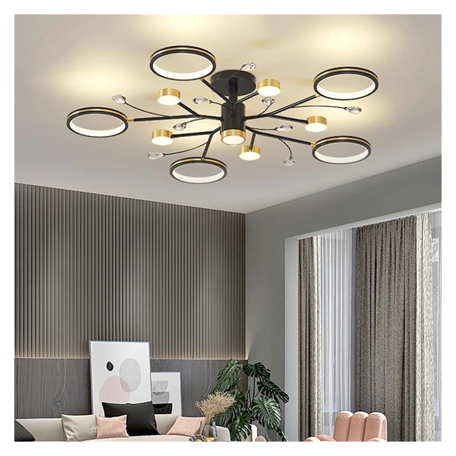 Lampes suspendues design prune pour salle à manger et salon contemporain