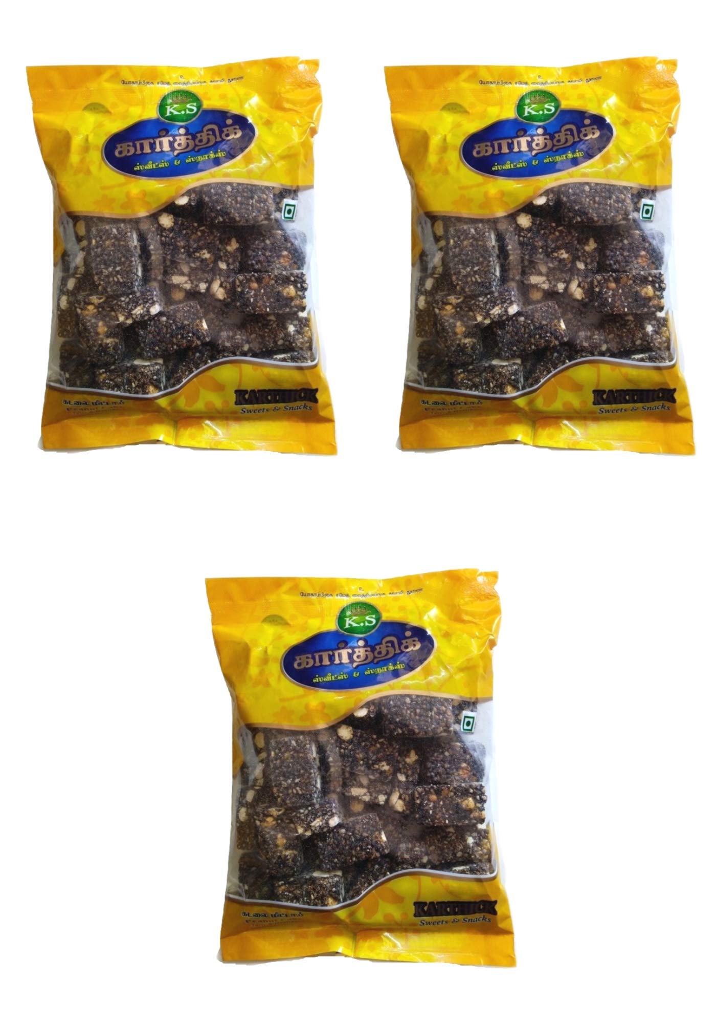 K.S Karthik Kovilpatti Special Ellu Mittai (Sesame Chikki Candy) Pack of 3 x 200gm (600 GM) (B08DG25KB3) Amazon Price History, Amazon Price Tracker
