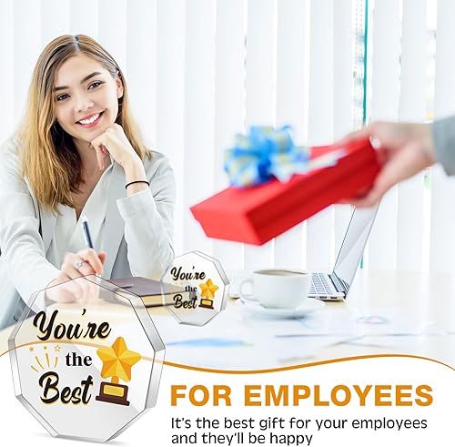 Miniatura 4 de Treela 18 piezas de premios acrílicos de agradecimiento, trofeos de agradecimiento para empleados, trofeos de agradecimiento a granel para adultos,