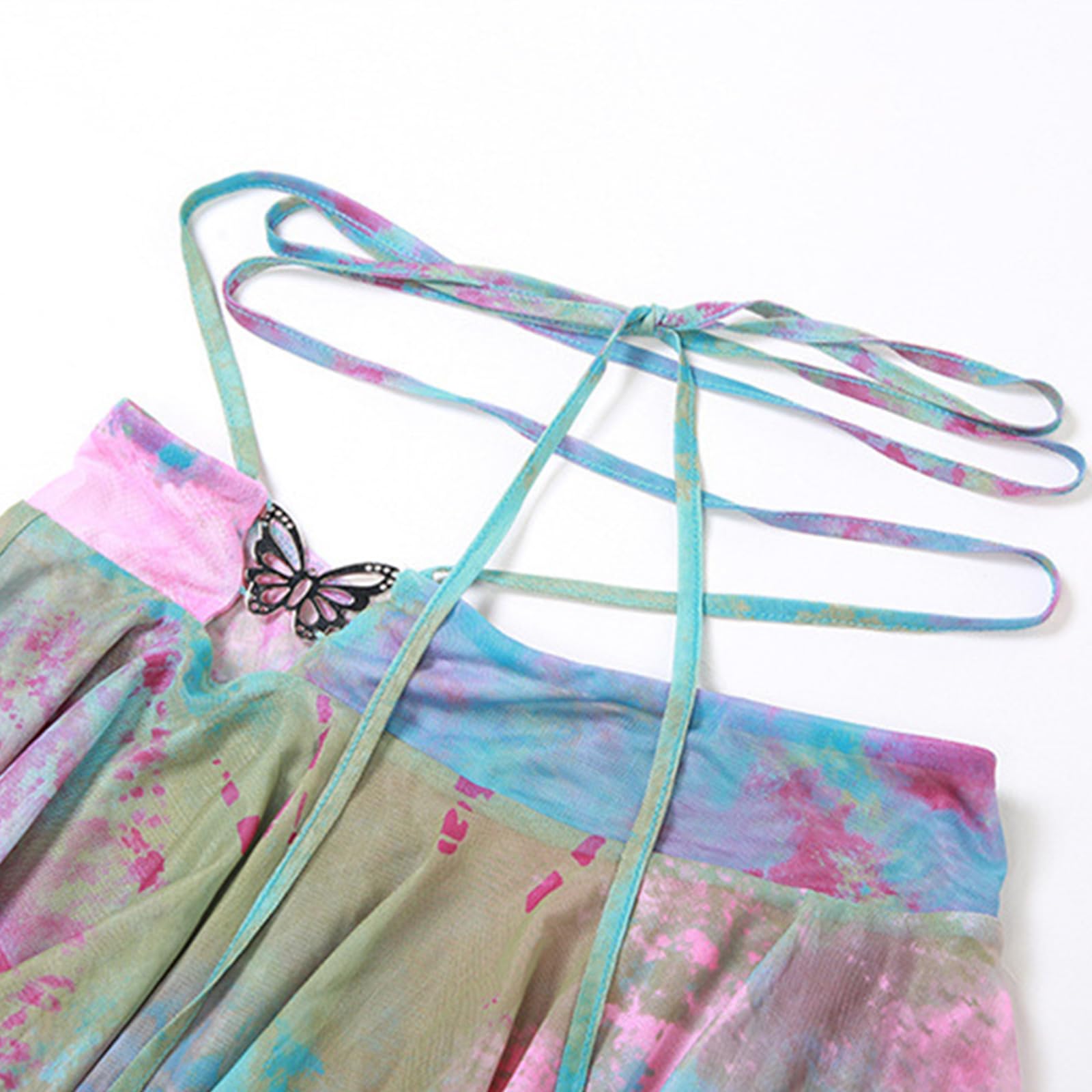 Costume da bagno da donna in 3 pezzi con top corto e gonna irregolare