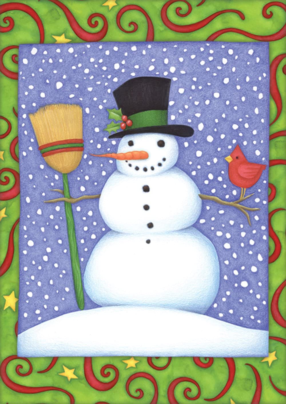 Drapeau bonhomme de neige Toland Home Garden 28x40