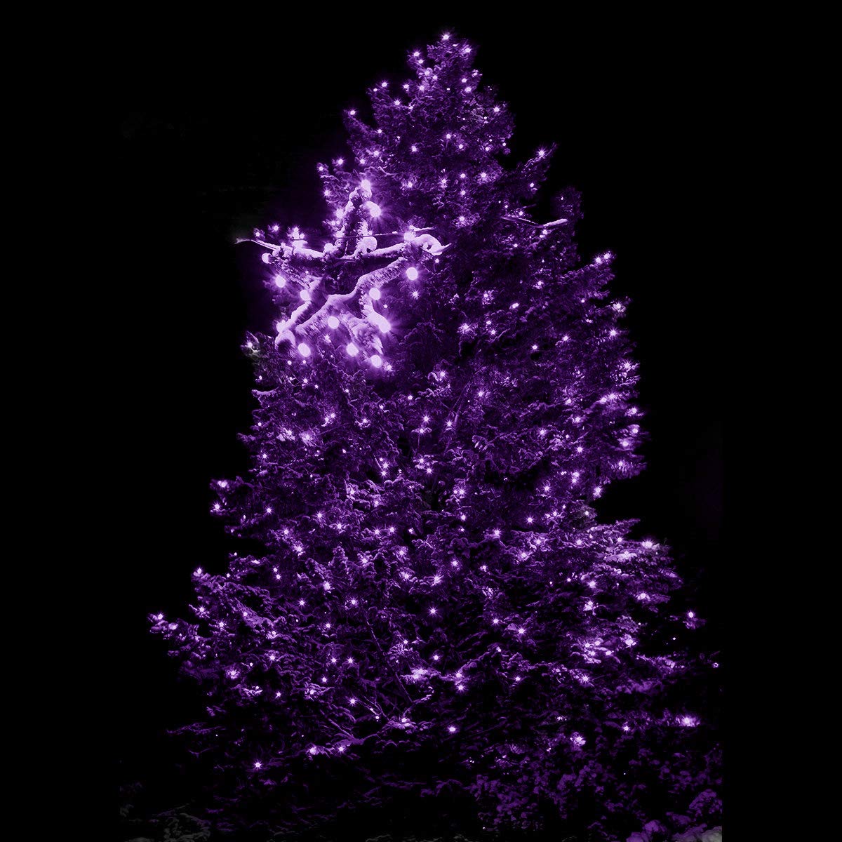 Guirlande Lumineuse avec Prise, 23m 200 LED 8 Modes de Scintillement, Décoratives de Lumières D'intérieur à Cordes (Violet)
