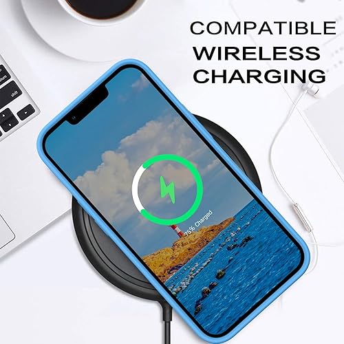 Miniatura 7 de BENTOBEN Compatible con estuche para iPhone 14, protector de silicona líquida con forro de microfibra, carcasa trasera rígida a prueba de golpes