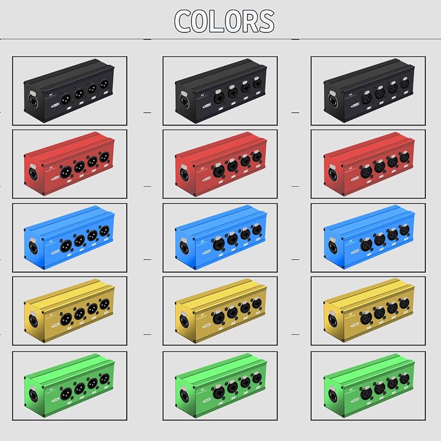 オーバーケーブルエクステンダー4チャンネルXLRからRJ45へブレークアウト オーバーケーブルエクステンダー4チャンネルXLRからRJ45へ