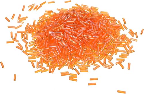 Miniatura 8 de uxcell 1200 cuentas de corneta, cuentas espaciadoras de tubo azul de 0.268 x 0.071 in, cuentas de vidrio forradas para hacer joyas, pulseras,