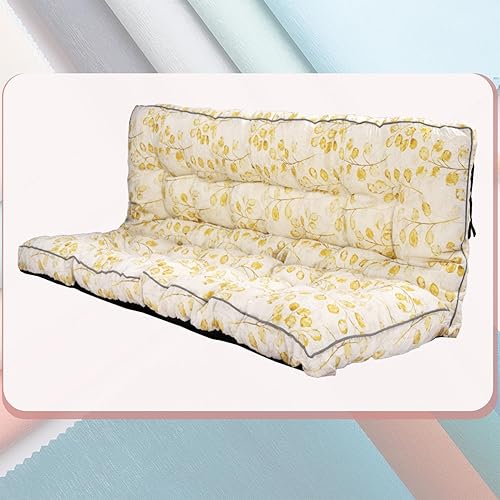 Miniatura 38 de Cojín para columpio de 2-3 plazas, cojines para exteriores con respaldo grueso de 4 pulgadas, almohadilla antidecoloración impermeable para jardín,