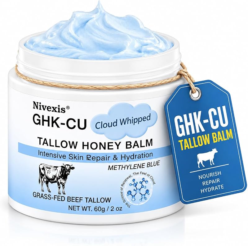 Bálsamo facial e corporal com peptídeo GHK-Cu e sebo bovino Nivexis, 57 g