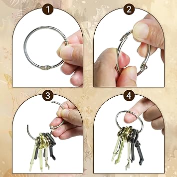 15 Pack Vintage Skeleton Keys with Key Ring, Antique Hollow Barrel Universal Keys, Old Style Decorative Kit for Furniture Dresser Cabinet Door (Random)