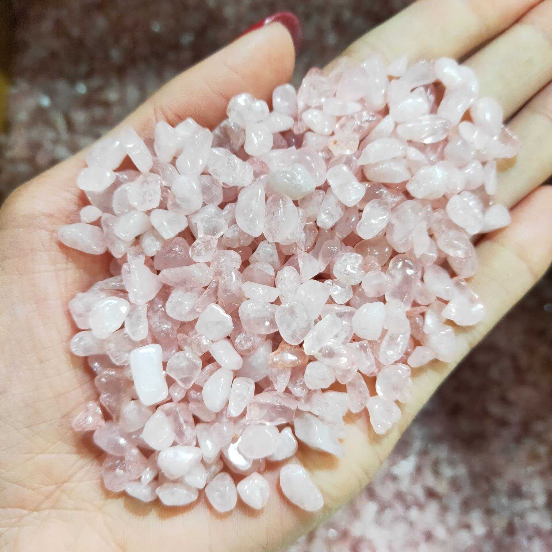 Espécimen Curado Cristal Natural Polvo Cristal Grava Acuario Maceta Decoración Cristal de Cuarzo Natural como Regalo Inicio Colecciones (Size : 200g)