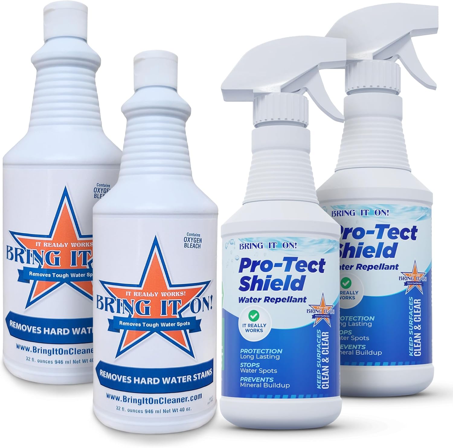 Bring It On Cleaner Sets 32oz Cleaner & Protect Shield Sealant 16oz Set of 2 Complete Sets